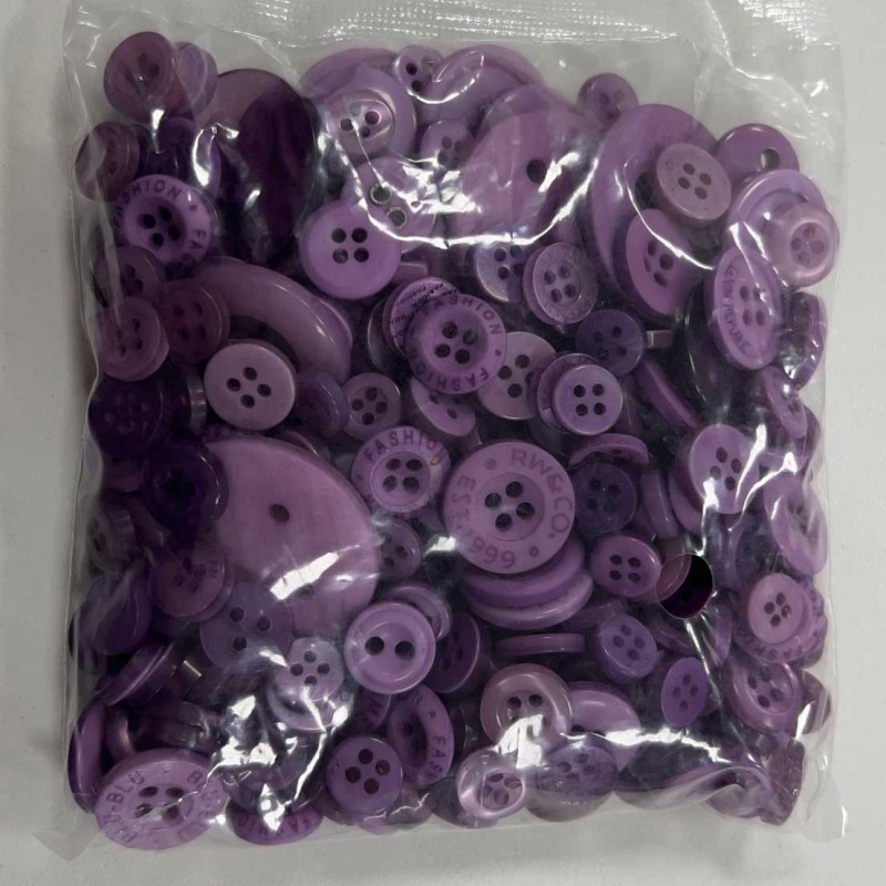 Crafting Buttons Assorted Sizes 120g Purple3