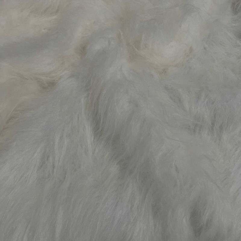 Long Pile Faux Fur Fabric White 3