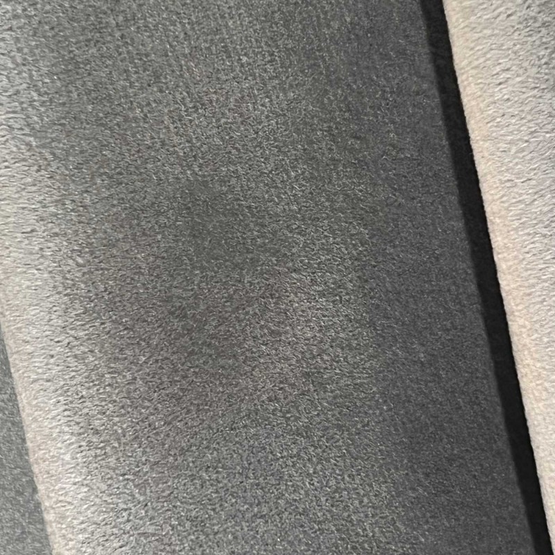 Grey Scrim Backed Faux Suede Fabric Grey 3