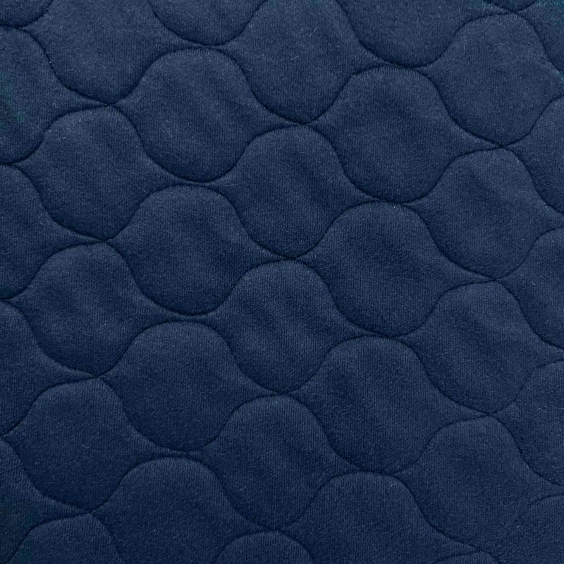 Quilted Cotton Fabric Navy 1