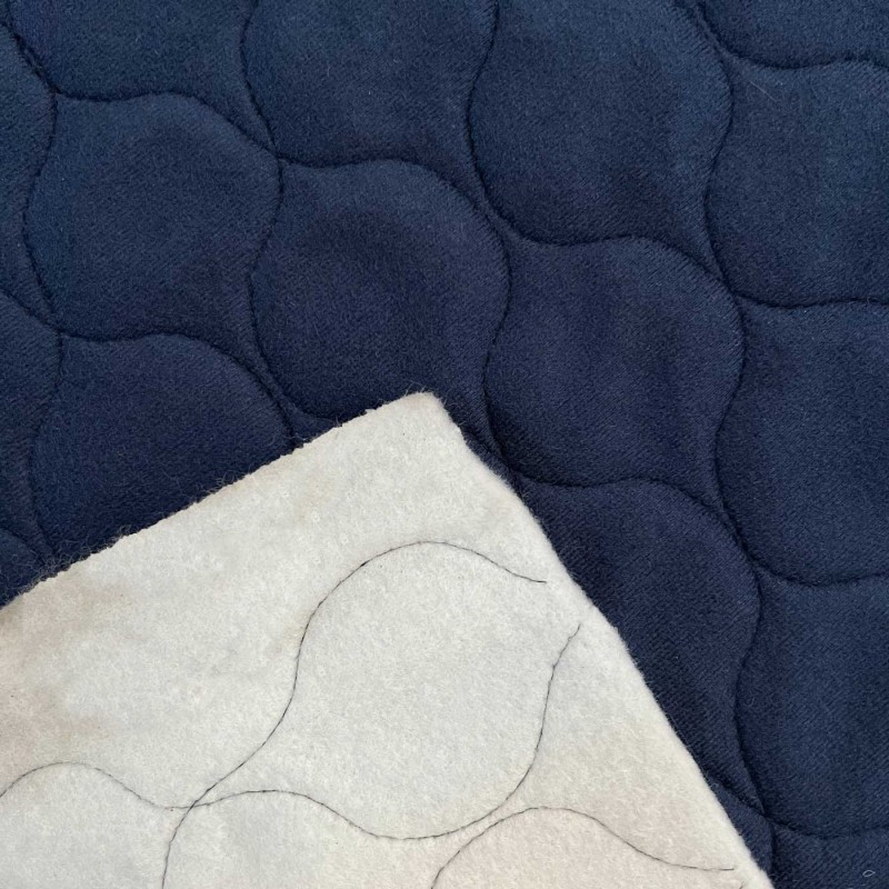 Quilted Cotton Fabric Navy 4