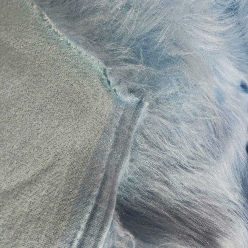 Long Pile Faux Fur Fabric Sky 2