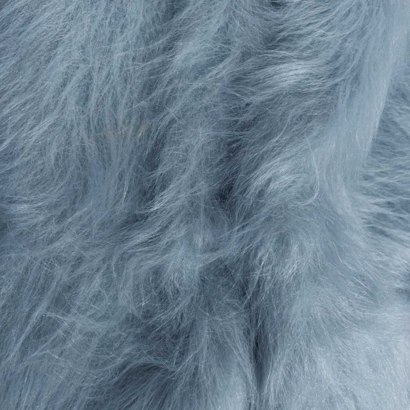 Long Pile Faux Fur Fabric Sky 3