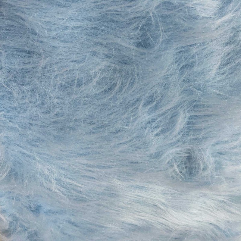 Long Pile Faux Fur Fabric Sky 4