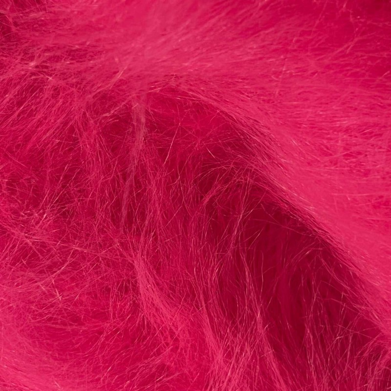 Long Pile Faux Fur Fabric Pink 3