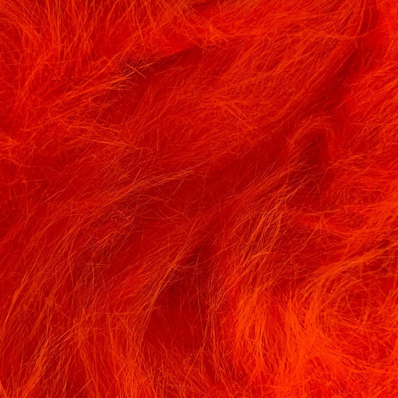 Long Pile Faux Fur Fabric Orange 3