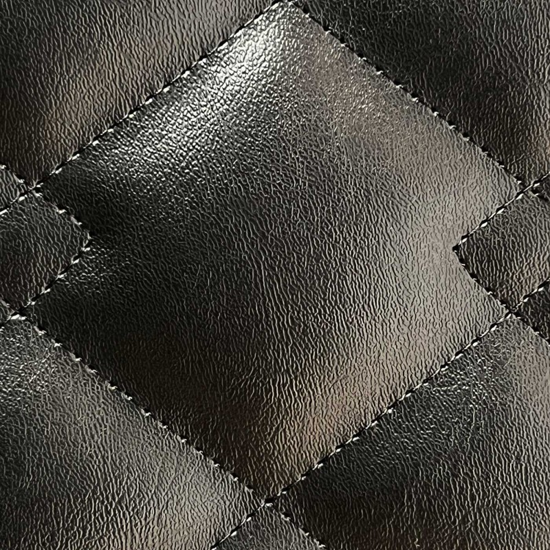 Quilted Fabric Leatherette Double Diamond Design 4