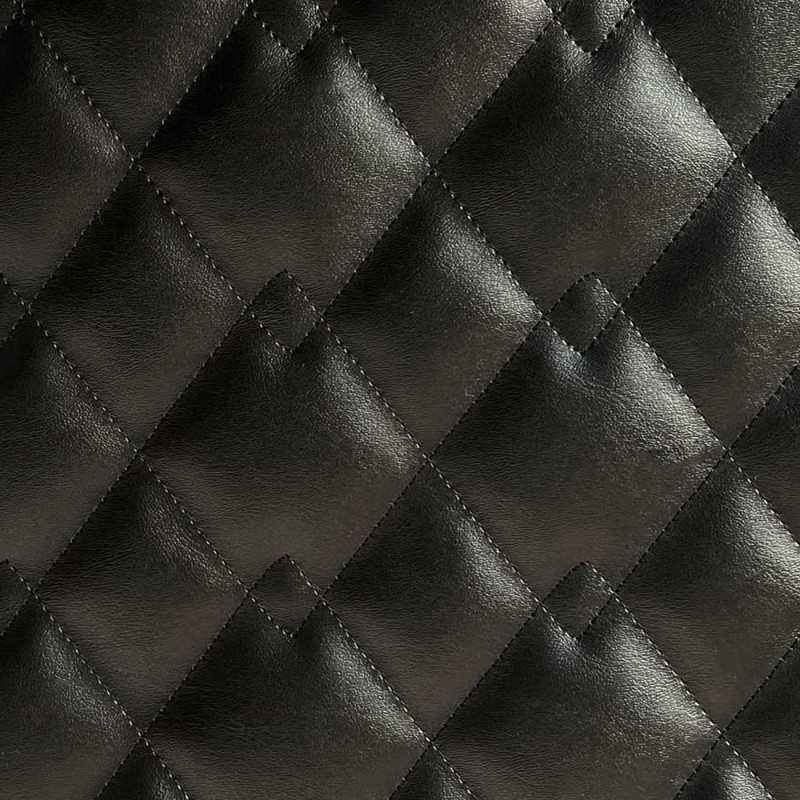 Quilted Fabric Leatherette Double Diamond Design 1