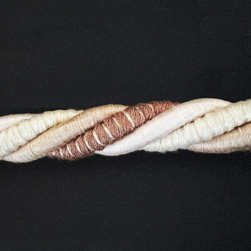 Curtain Tieback Rope Brown  Stripe 1