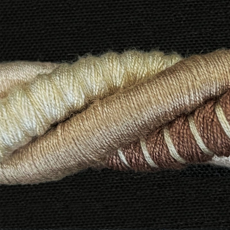 Curtain Tieback Rope Brown  Stripe 2