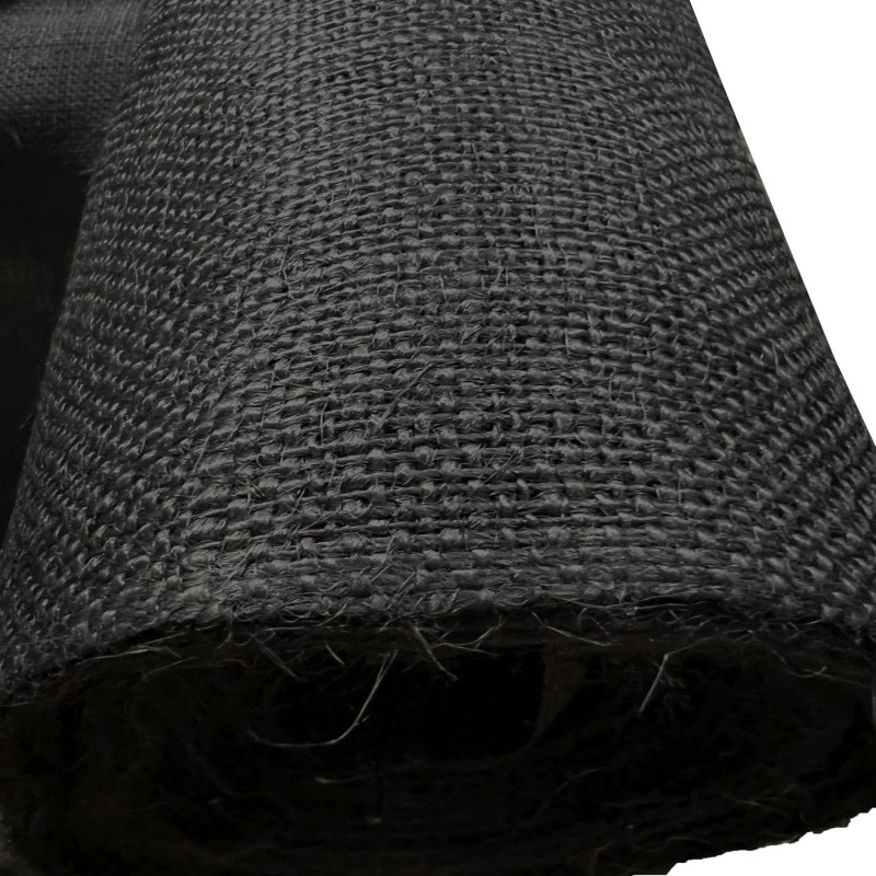 Hessian Fabric Coloured Black 4