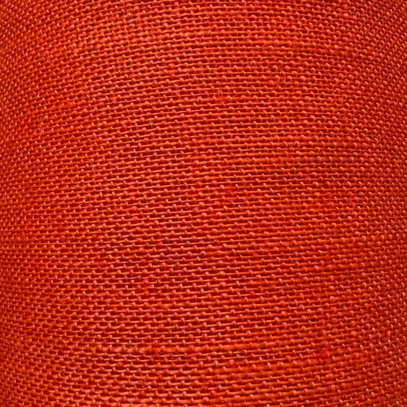 Hessian Fabric Coloured Orange 1