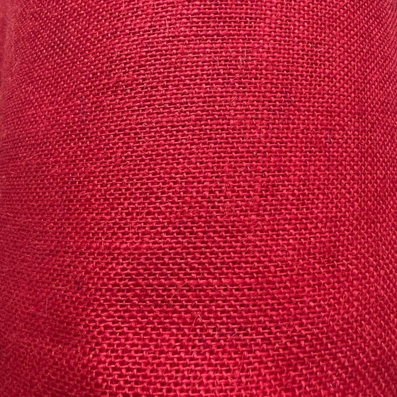 Hessian Fabric Coloured Red 3