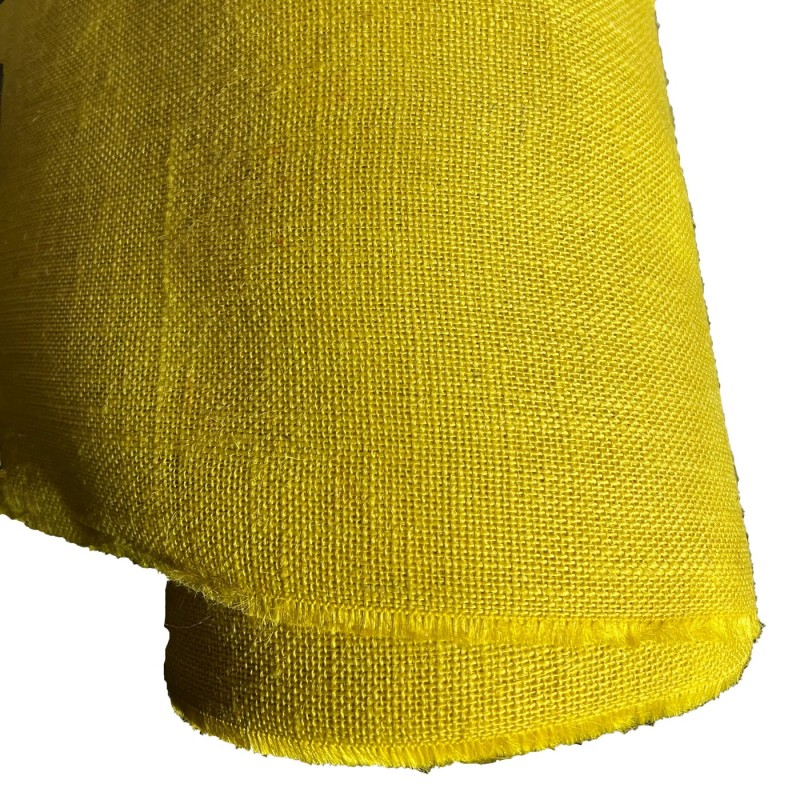 Hessian Fabric Coloured Yellow 4