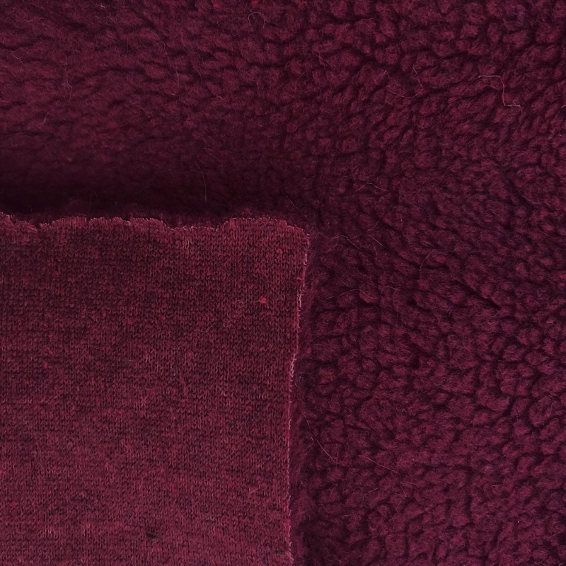 Sherpa Fleece Fabric SPECIAL OFFER Burgundy 3