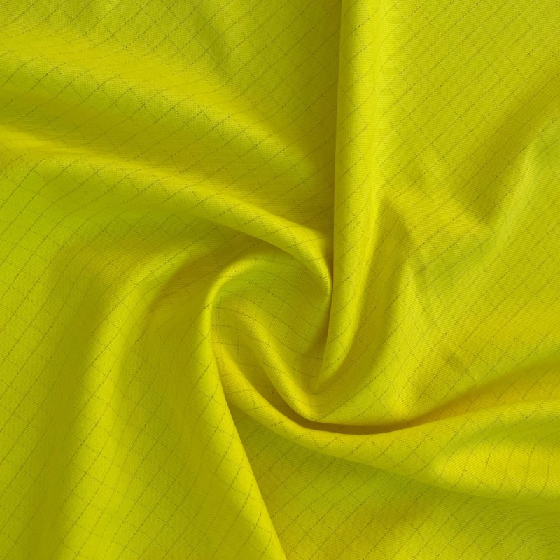 High Viz Cotton Check  Fabric 1 