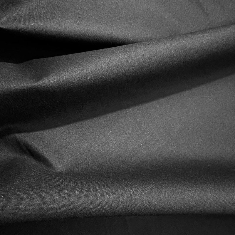 Fire Retardant Polycotton Sheeting Fabric Black 2