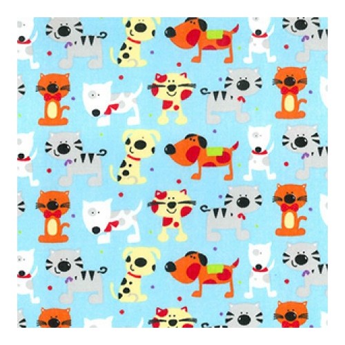 Polycotton Fabric Cat Prints