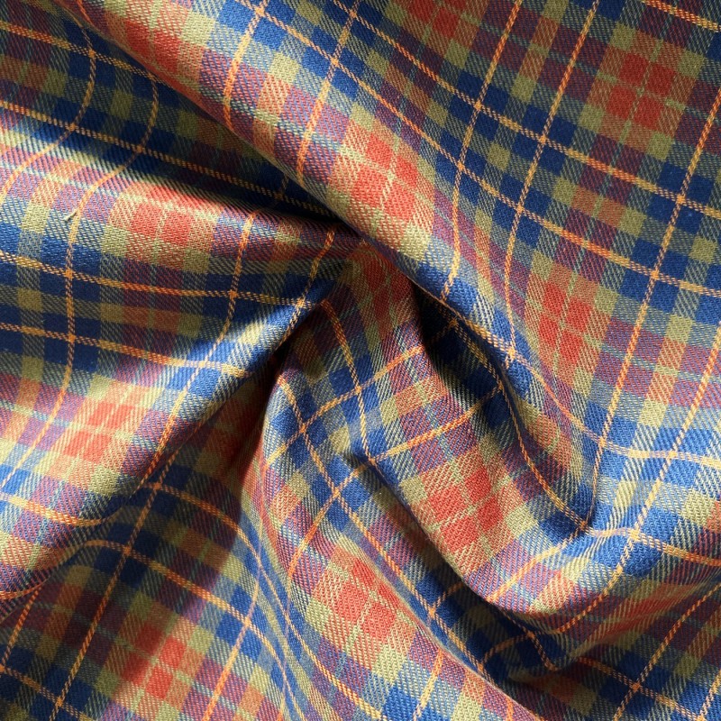 Clearance Waterproof Dry Wax Fabric Orange Check 3