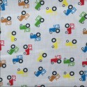 Polycotton Prints - Cars White