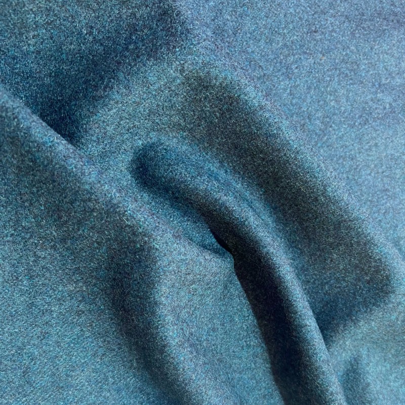 Melton Plain Wool Mix 380GSM Denim Blue 3