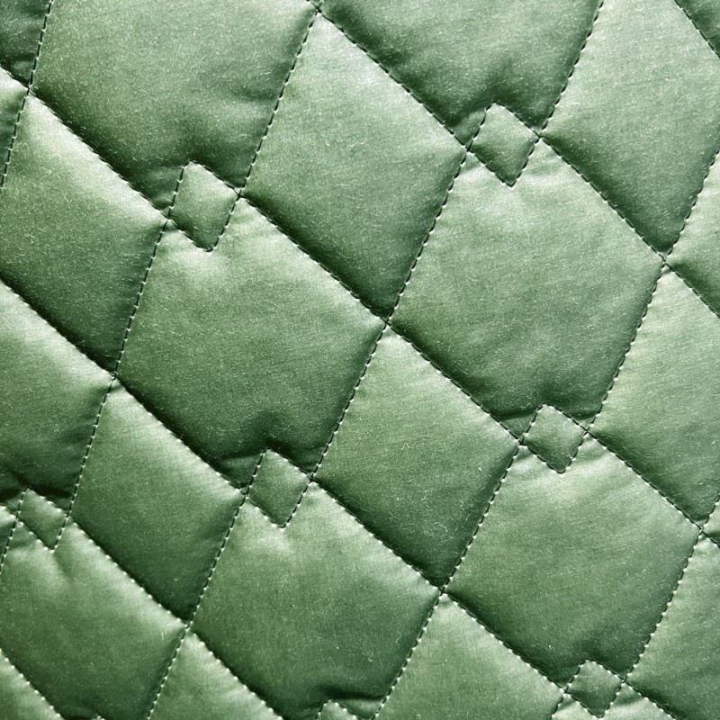 Quilted Fabric Waxed Cotton Canvas Olive