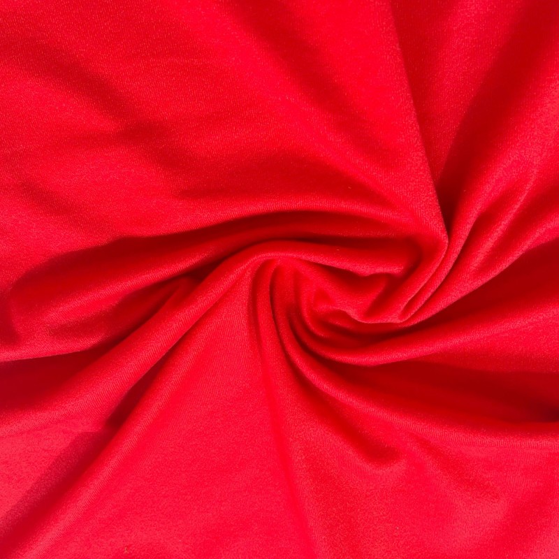 Brushed Tricot Fabric Red1