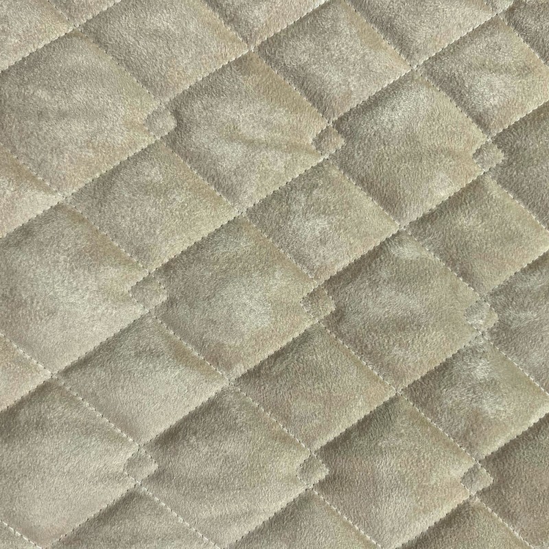 Quilted Suede Fabric Beige3