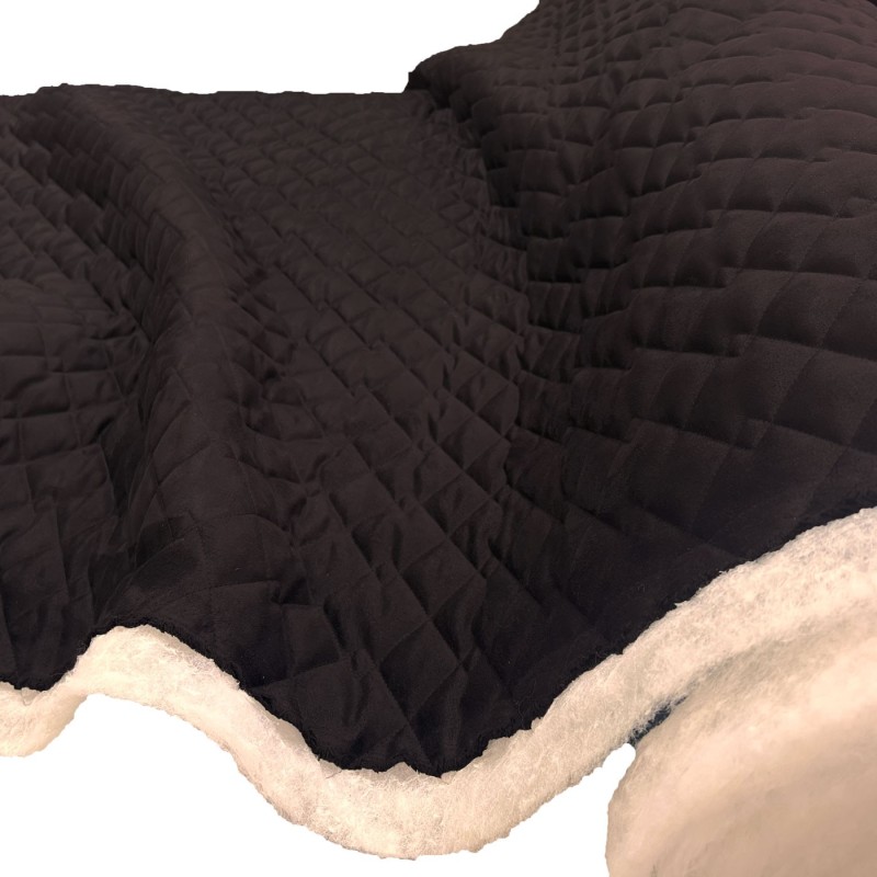 Quilted Suede Fabric Black1