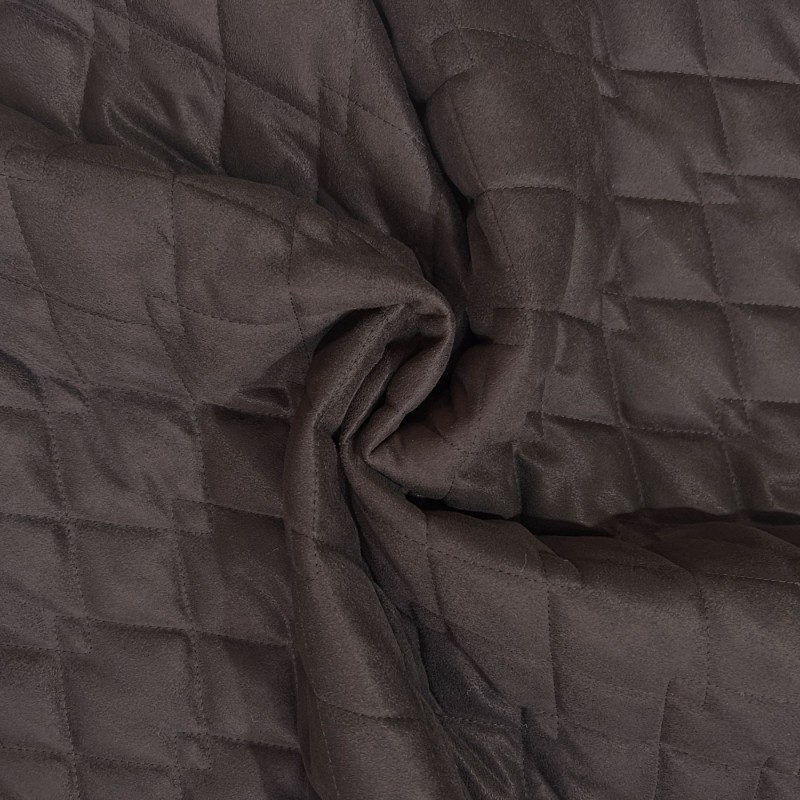 Quilted Suede Fabric Black5