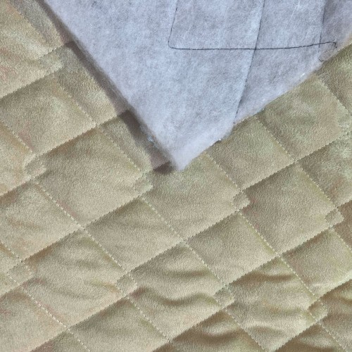 Quilted Suede Fabric Beige5