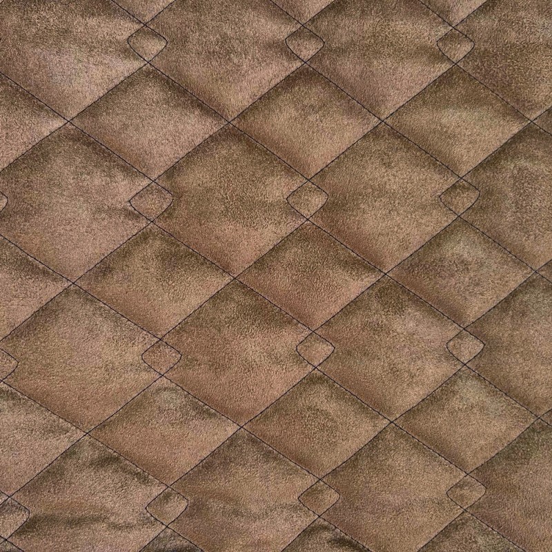 Quilted Suede Fabric Brown3