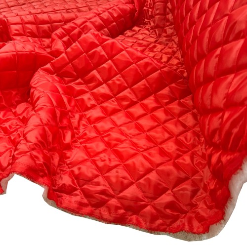 Quilted Fabric Lining Box Design Red2