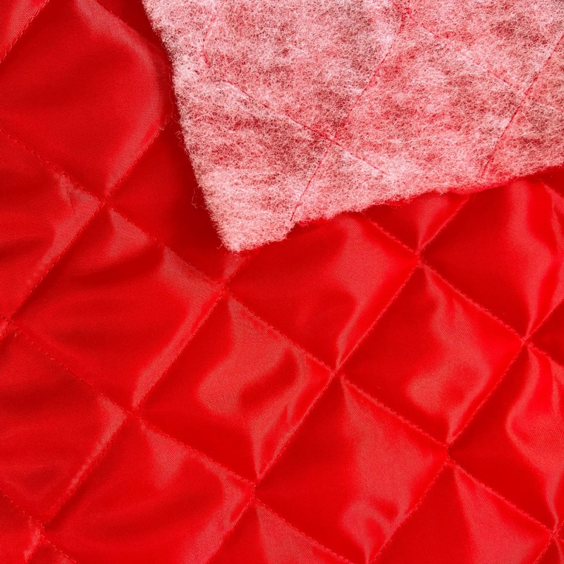 Quilted Fabric Lining Box Design Red5