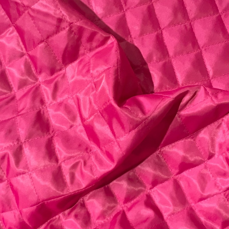 Quilted Fabric Lining Small Box Design 1.5" Cerise2