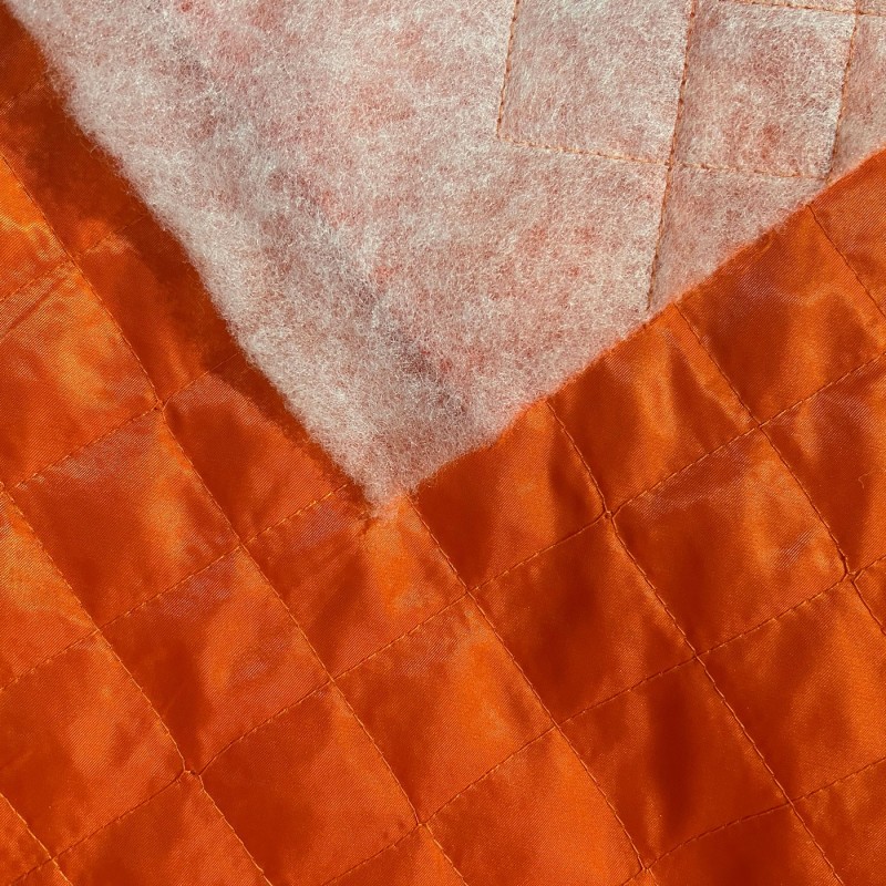 Quilted Fabric Lining Small Box Design 1.5" Orange3