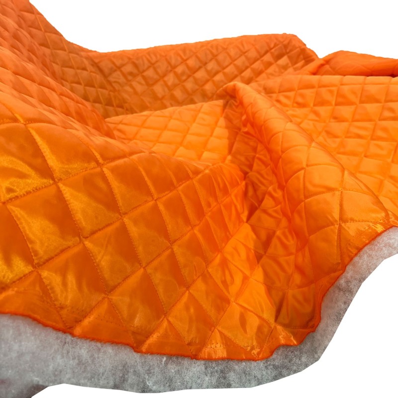 Quilted Fabric Lining Box Design Orange1