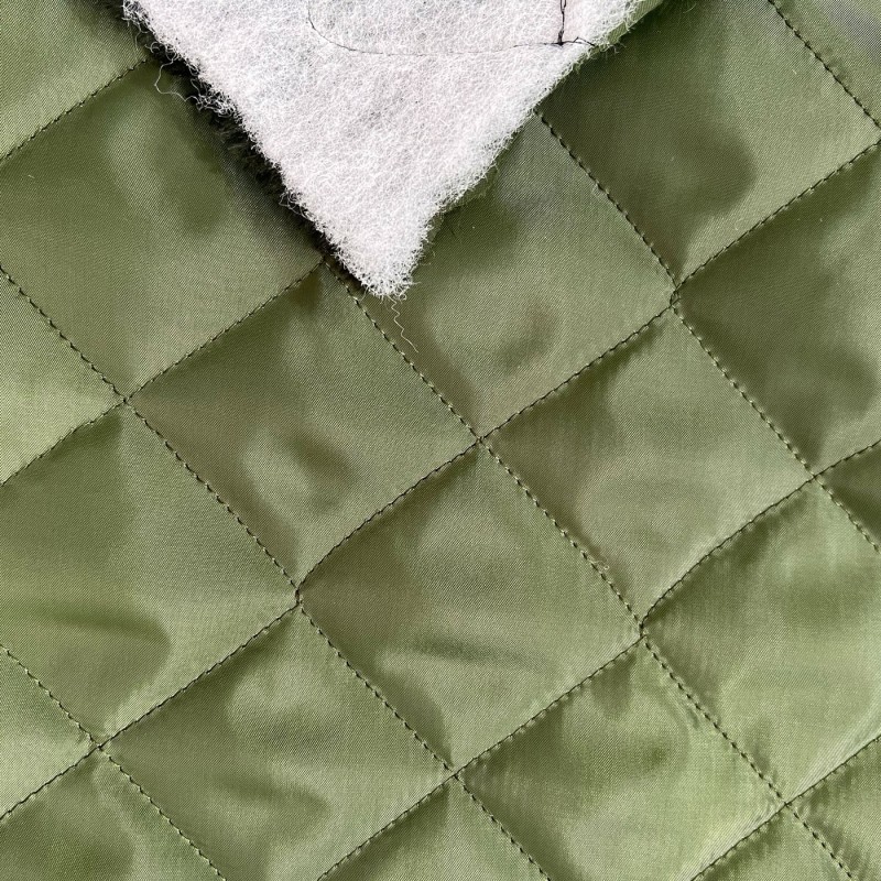 Quilted Fabric Lining Box Design Olive2