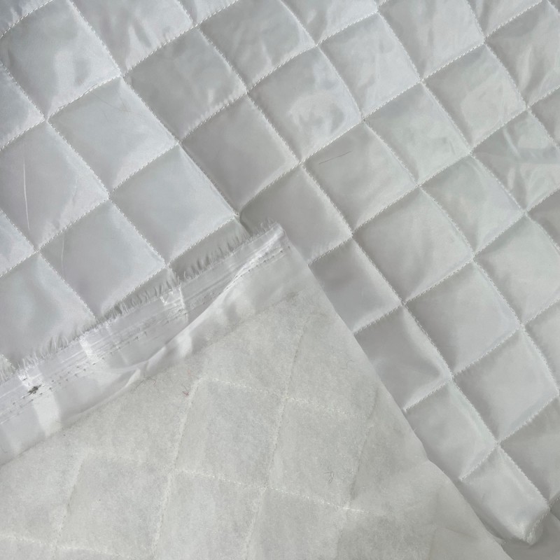 Quilted Fabric Lining Box Design White3