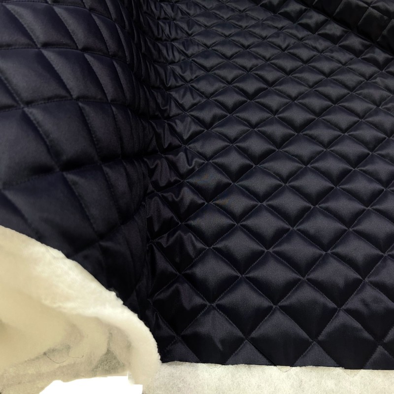 Quilted Fabric Lining Box Design Navy1