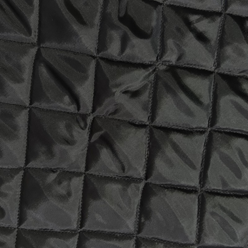 Quilted Fabric Lining Box Design Black3