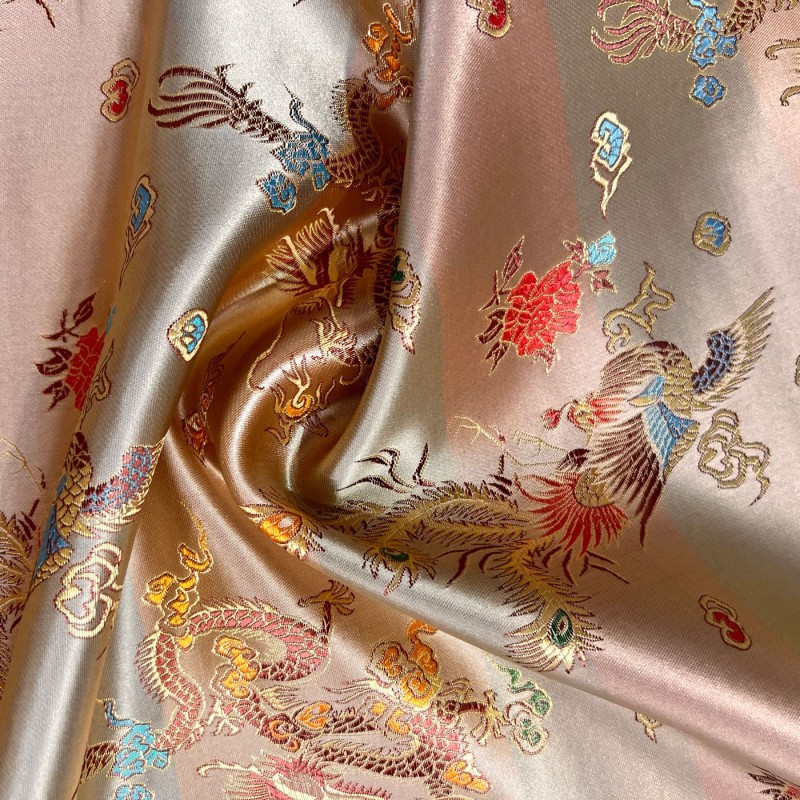 Chinese Brocade Fabric Gold 2