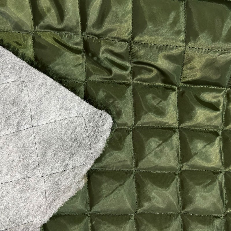 Quilted Fabric Lining 2 Inch Box Design Olive4