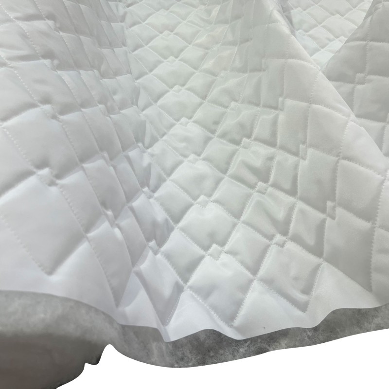 Quilted Fabric 2oz Waterproof Fabric White 1