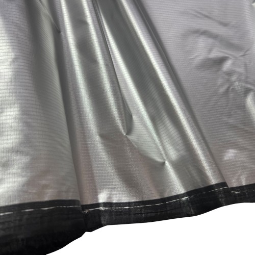 Reflective Fabric Ripstop Black & Silver 