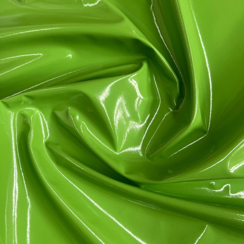 Shiny Gloss PVC Fabric Pink Lime3