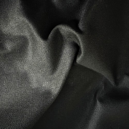 10 meter lengths BLACK 17.5oz Waxed Cotton Fabric Canvas Rugged Twill