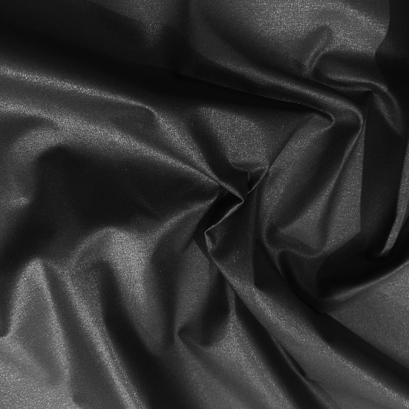 Cotton Canvas Waxed Fabric Black2