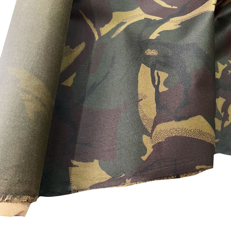 Cotton Canvas Waxed Fabric Camo1