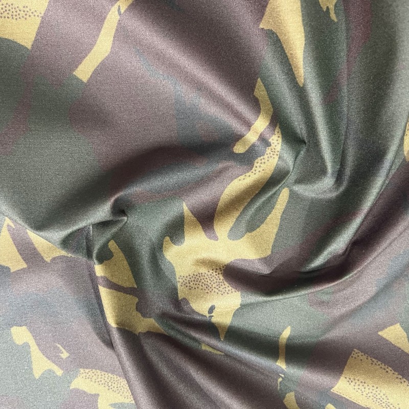 Cotton Canvas Waxed Fabric Camo2